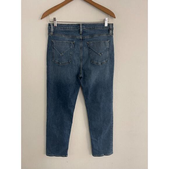 Hudson Jeans 31 Barbara High Rise Straight Leg Lottery Stretch Denim Logo - Picture 4 of 12